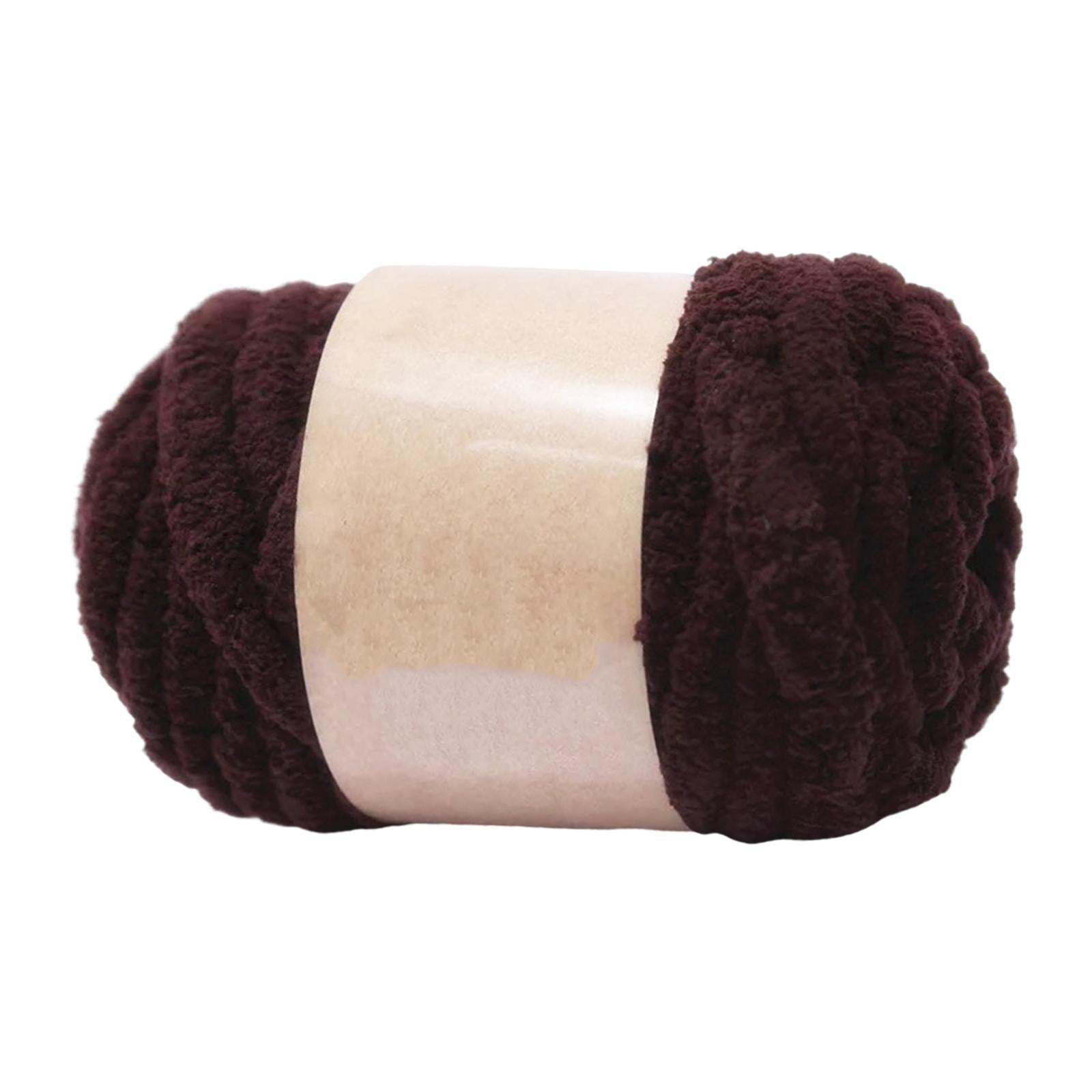 Chunky Wool Yarn Jumbo Tubular Yarn DIY Filling Hand Knitting Arm Knit Yarn Weight Yarn Bulky Yarn for Cushion Crochet Throw Pet Bed Hats coffee
