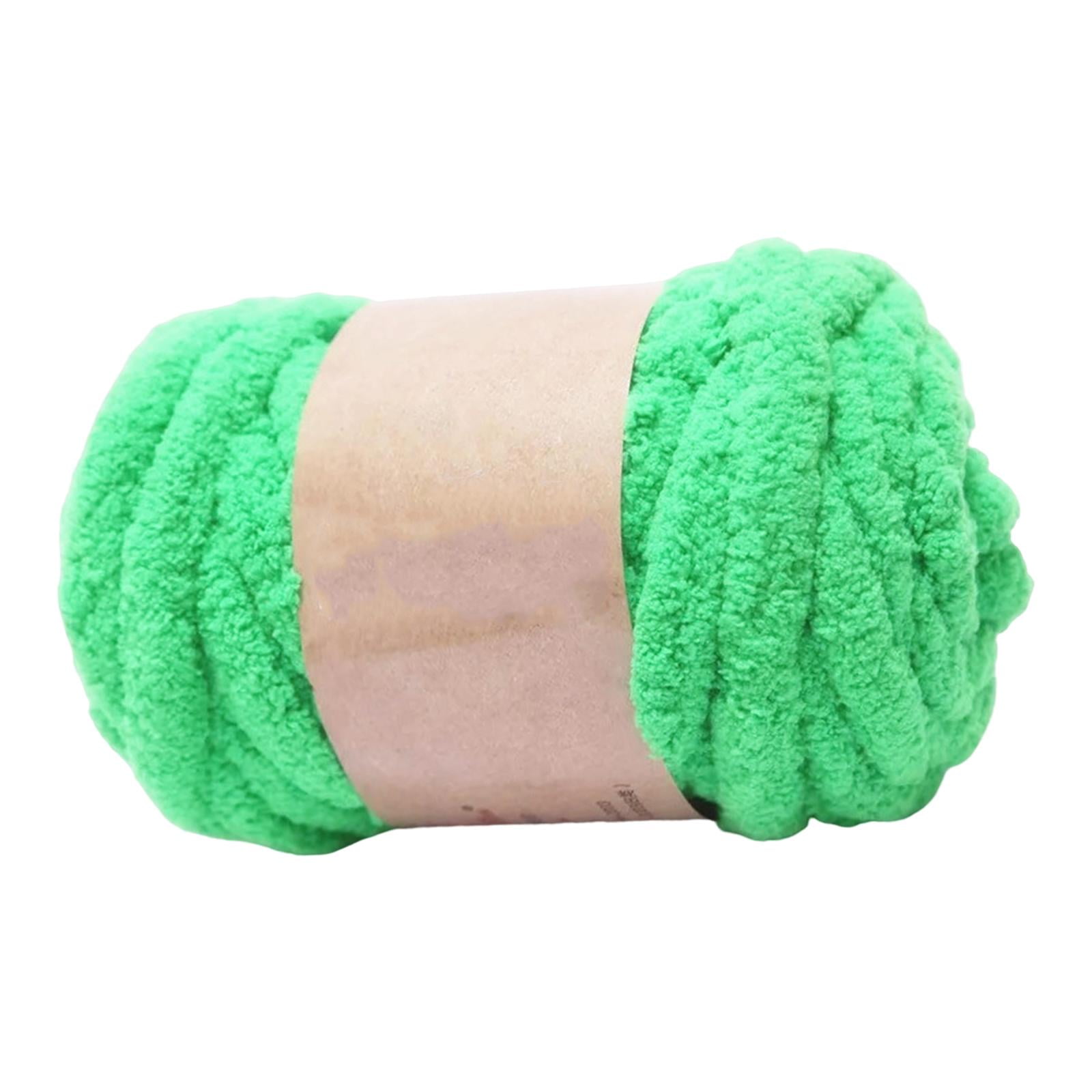 Chunky Wool Yarn Jumbo Tubular Yarn DIY Filling Hand Knitting Arm Knit Yarn Weight Yarn Bulky Yarn for Cushion Crochet Throw Pet Bed Hats green