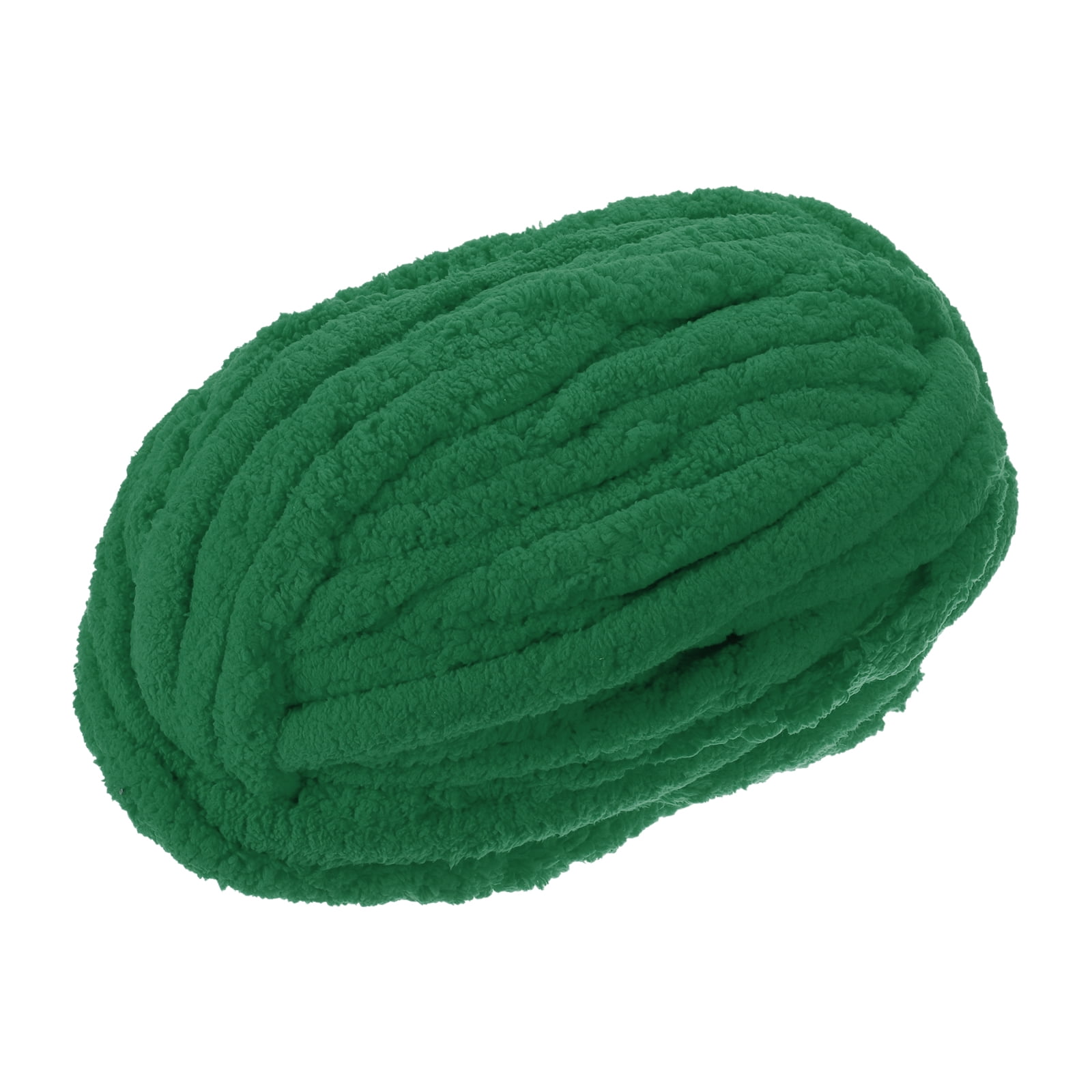 Chunky Yarn, 1Pcs 27m x 2cm Polyester Blanket Yarn, DIY Thick Chenille Yarn for Crocheting Blankets (Dark Green)
