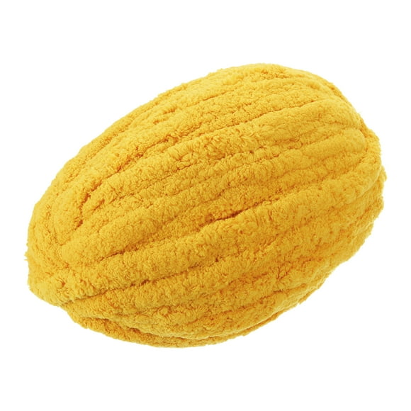 Chunky Yarn, 1Pcs Polyester Blanket Yarn, DIY Thick Chenille Yarn for Crocheting Blankets (Ginger Yellow)