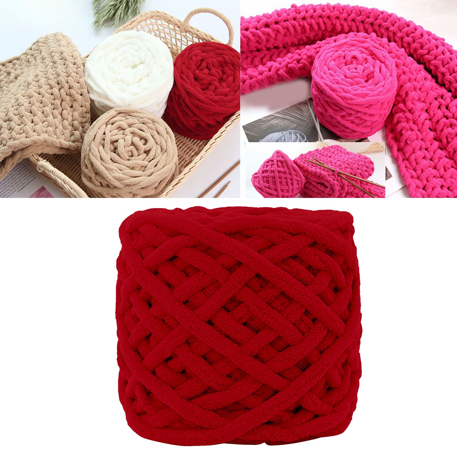 Chunky Yarn Acrylic Bulky Washable Hand Knitting Yarn for DIY Blanket Sweater Walmart