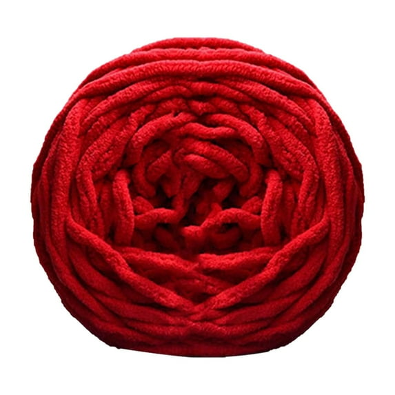 Chunky Yarn, Blanket Yarn 1 Pc 170g Chenille Yarn Super Soft Acrylic Bulky Thick Washable Yarn for Arm Knitting DIY Handmade Blankets Scarf Sweater Crocheting & Crafts Chunky Yarn, Red