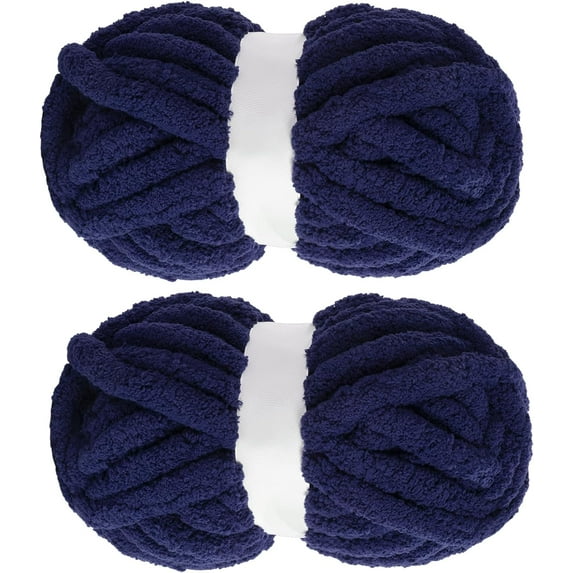 Chunky Yarn for Crocheting 1/2/4 Pack, Fluffy Jumbo Chenille Yarn, Super Soft Plush Yarn for Hand Woven DIY Crafts, Giant Thick Fuzzy Yarn for Hand Knitting (27 yds,8 oz Each Skein)
