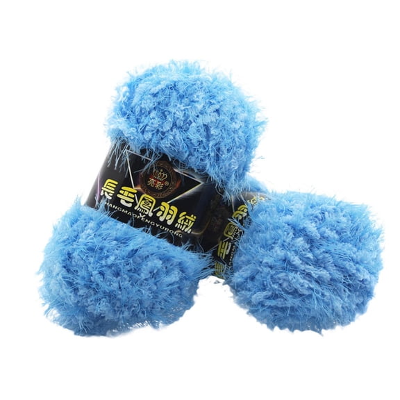Chunky Yarn,Fluffy Yarn,Knitting Velvet Crochet Coral Yarn,Chunky Fur Yarn Super Soft Faux Fur Yarn Fluffy Yarn Fuzzy Yarn Eyelash Yarn for Crochet Knit, Teddy Fur Yarn(Blue)