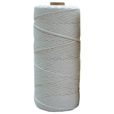 Chunky Yarn, Furenl Cotton Beige Cotton Lace Rope Cooking Rope for Cooking Bundling Poultry Meat Sausage and Packaging Diy Crafts 100M, 1X Wool