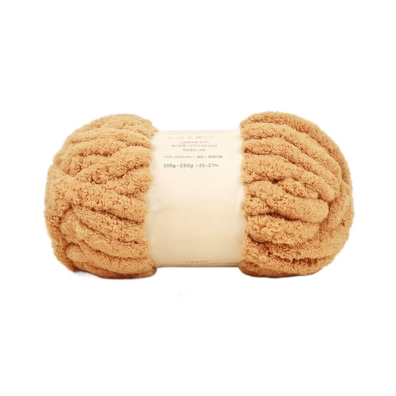 Chunky Yarn for Hand Knitting - #10 Chunky Chenille Yarn, Jumbo Big Thick Chunky Yarns for Crocheting, Super Bulky Chunky Knit Blanket Yarns, 1 Skein (28 yds 8.6 oz Each Skein), Khaki0