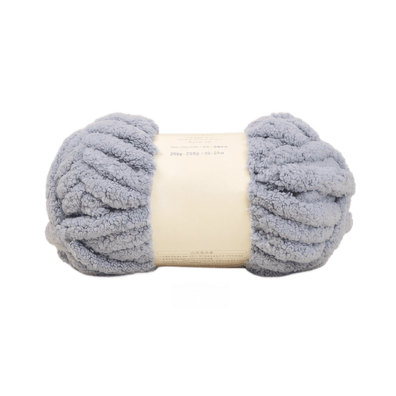 Chunky Yarn for Hand Knitting - #10 Chunky Chenille Yarn, Jumbo Big Thick Chunky Yarns for Crocheting, Super Bulky Chunky Knit Blanket Yarns, 1 Skein (28 yds 8.6 oz Each Skein), Gray0