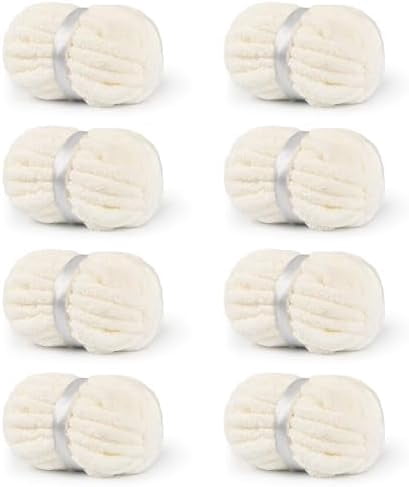 Chunky Yarn for Hand Knitting, 8 Packs Chunky Chenille Yarn for Crocheting, Bulky Thick Fluffy Yarns for Knitting, Super Bulky Blanket Yarns for Handcrafts 2045g (72oz) 245 Yards (224m)
