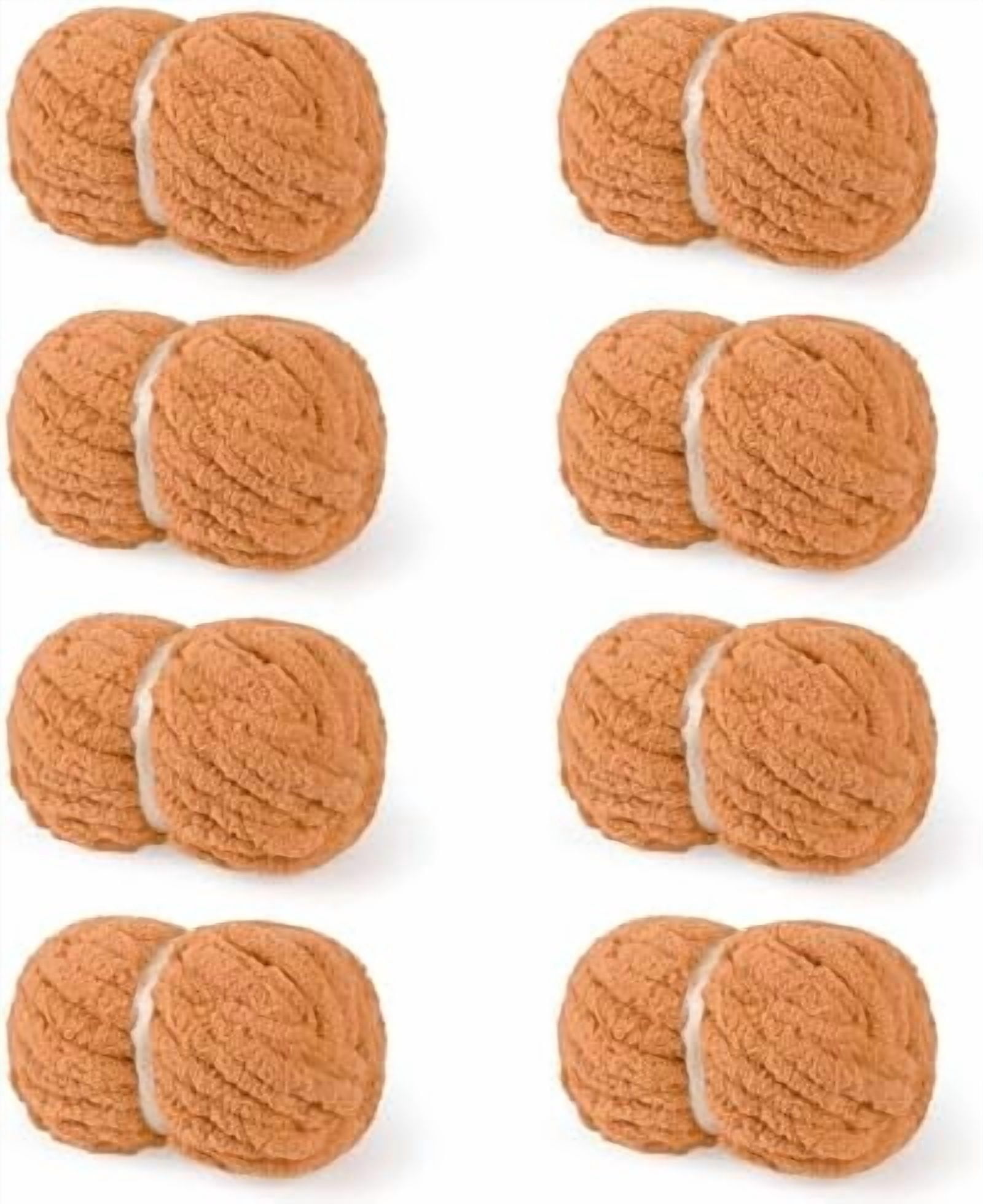Chunky Yarn for Hand Knitting, 8 Packs Chunky Chenille Yarn for Crocheting, Bulky Thick Fluffy Yarns for Knitting, Super Bulky Blanket Yarns for Handcrafts 2045g (72oz) 245 Yards (224m)