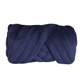 250G Chunky Yarn Jumbo Tubular Yarn Crocheting DIY Length 65.6ft Tube Giant  Yarn Bulky Yarn Arm Knit Yarn for Rug Making Blanket Pillow , Light Blue