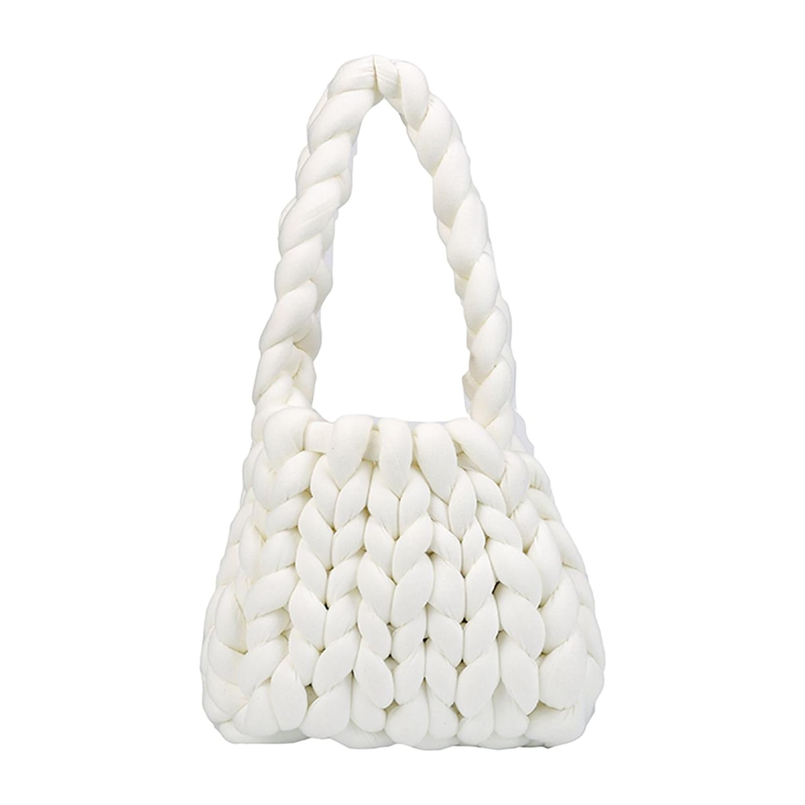 Chunky Yarn Women Handbags Durable Lightweight Casual Soft Thick