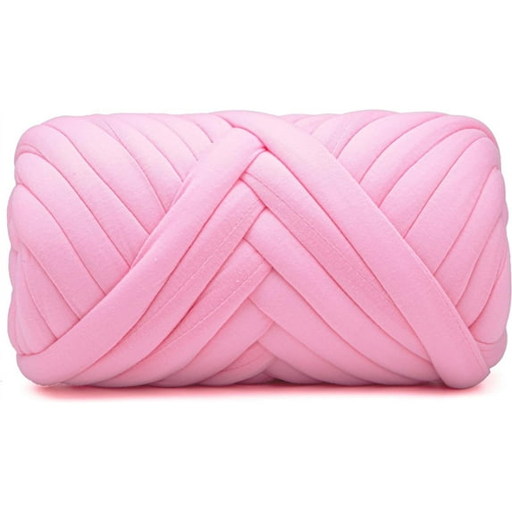 Chunky Yarn for Hand Knitting & Crocheting Chunky Blanket, Soft Bulky Giant Thick Cotton Tube Yarn for Weave Craft Crochet