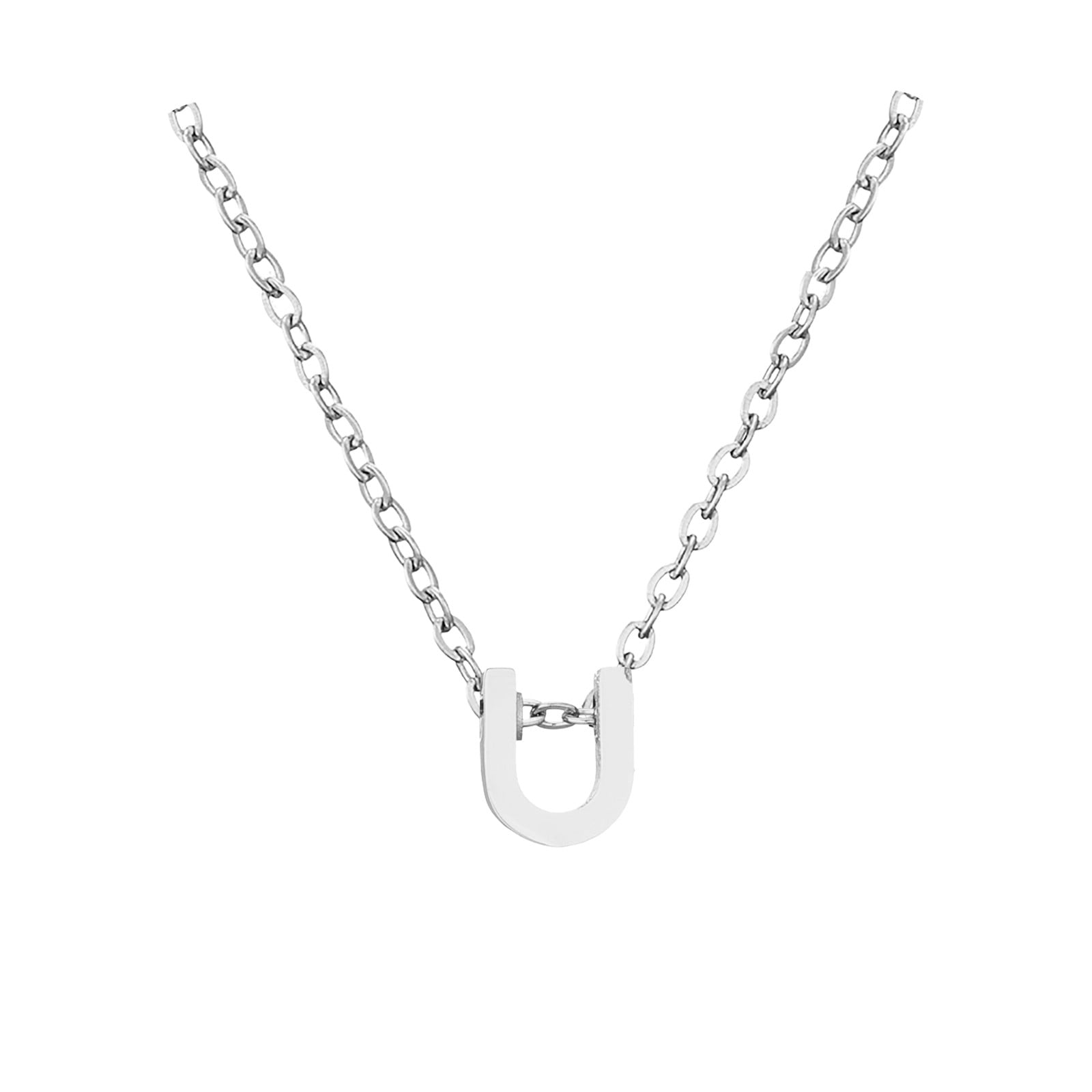 Chunleiiii Bewitched Heart Necklace Silver Initial Necklaces For Women
