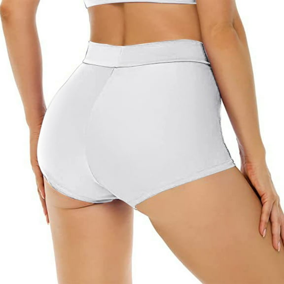 Chunleiiii Boy Shorts Bathing Suits for Women Stylish Women's Swimsuit All Bikini Flat Horn Solid Color Swimming Shorts