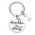 thumbnail image 1 of Chunleiiii Initial Car Charm Remember I Am With You Always Stainless Steel Keychain Ideal Gift For Mother Father Wife Husband Daughter Son Family, 1 of 3