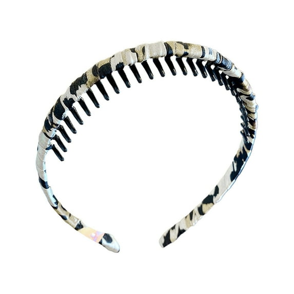 Chunleiiii Large Tortoise Hair Clip Teeth Headbands For Women Multicolors Non Slip Tooth Comb Headbands Hair Hoops Soft Hair Accessories