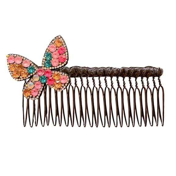 Chunleiiii Rhinestone Hair Clips Female Back Of The Head Broken Hair Organizing Artifacts For Children Inverted Comb Hair Card Female Headwear Hair Ribbon Clips for Toddler Girls