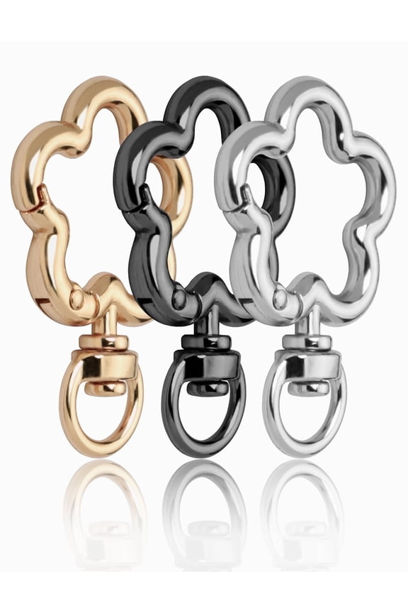 3 Pcs Keychain Clip Stainless Steel Keychain Fashion Light and Cute Car Key Ring for Men and Women