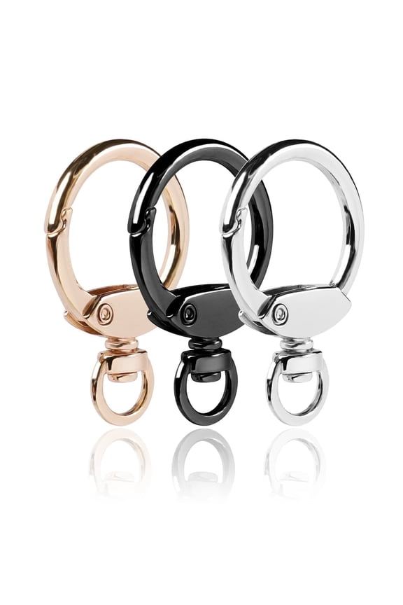 3 Pcs Keychain Clip Stainless Steel Keychain Fashion Light and Cute Car Key Ring for Men and Women