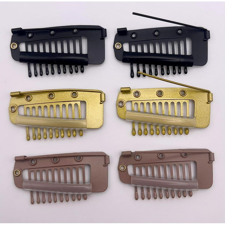 Strong Chunni Clips with Safety Pins, Chunni Clips Comb Wig Clips Dupatta  Clip 10-Teeth Strong