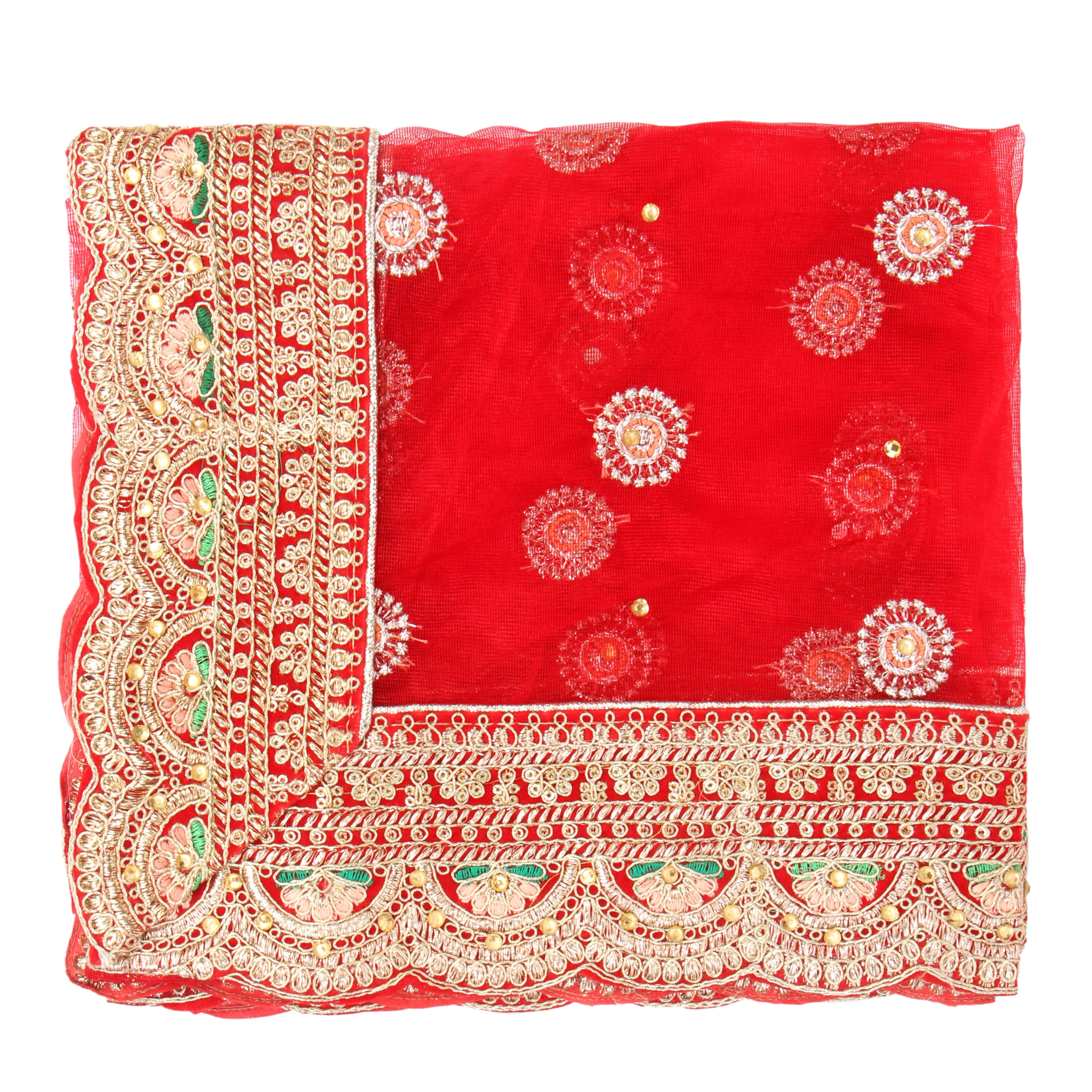 Chunri Backdrop Red Backdrop Netted Cloth Pooja Chunari Chunri(Size:-21 ...