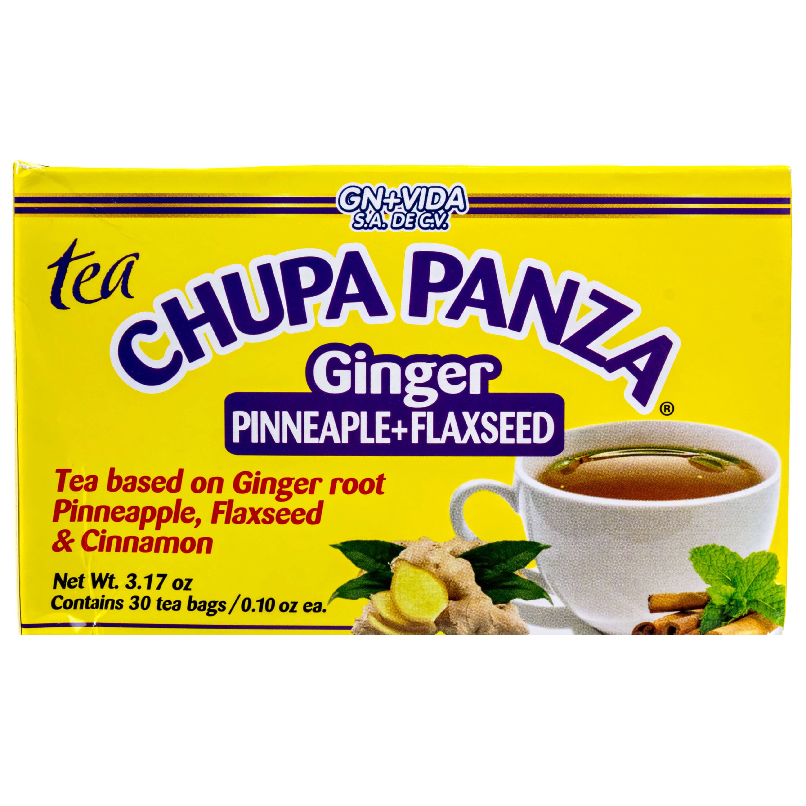 Chupa Panza Detox Diet Tea Jengibre Te Chupa Pansa para Perdida de Peso - 30 ct