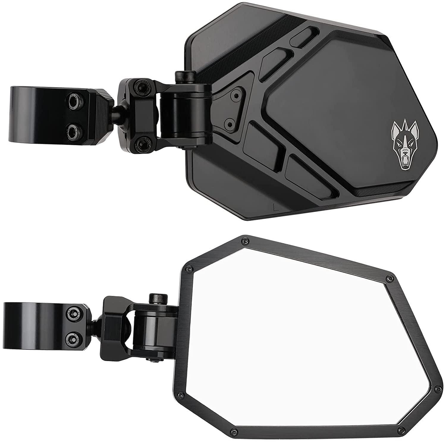 Chupacabra Offroad Cuero Pro UTV Mirrors (set of 2) for 2" OD Tube-Black