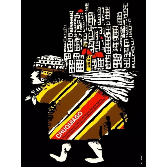 Chuquiago Bolivian film wall Decoration Poster.Graphic Art Interior design 11 x 17 Inch Poster