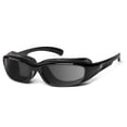 thumbnail image 1 of 7eye Churada Wind-Blocking Padded Sunglasses for Outdoors, UV400, Gray Lenses, Glossy Black, Small & Medium, 1 of 5