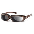thumbnail image 1 of 7eye Churada Wind-Blocking Padded Polarized Sunglasses for Outdoors, UV400, Polarized Gray Lenses, Brown Crystal, Small & Medium, 1 of 4
