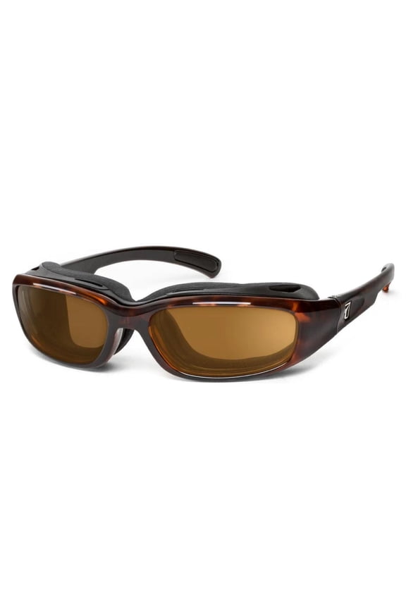 Churada Wind-Blocking Padded Sunglasses for Outdoors, UV400, Copper Lenses, Dark Tortoise, Small & Medium