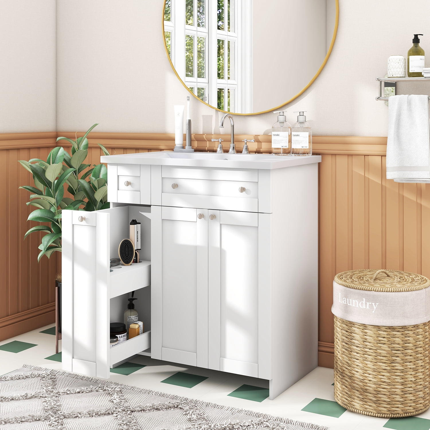 Churanty 36 Bathroom Cabinet Vanity with Sink Combo, White