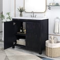 thumbnail image 1 of Harper & Bright Designs 36" Bathroom Vanity Cabinet with Sink Combo Set, Vanity Cabinet with Soft Closing Door and Adjustable Storage Shelves, Retro Espresso, 1 of 2