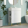 thumbnail image 1 of Harper & Bright Designs Bathroom Vanity with Sink Combo, 1 Door, Assembled, White, 1 of 15