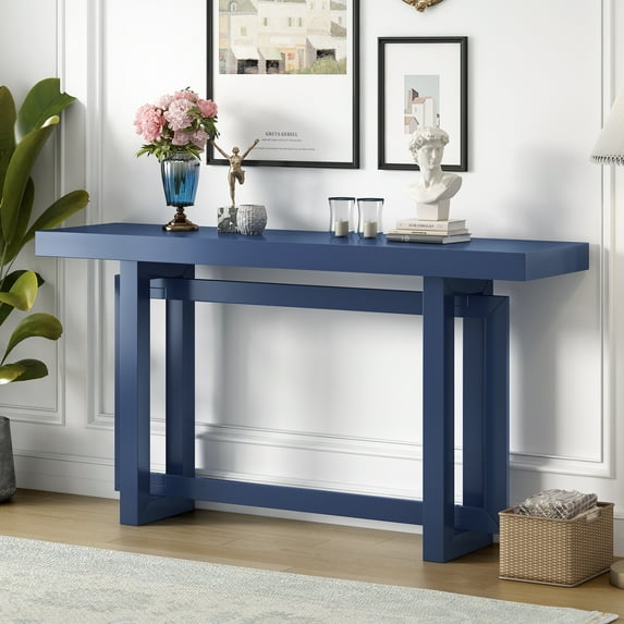 Harper & Bright Designs Wood Narrow Console Table , Extra Long Entryway Table forHallway and Entryway , Navy Blue