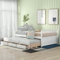 thumbnail image 1 of Harper & Bright Designs Contemporary Wood storage Full Daybed with Trundle White, 1 of 13