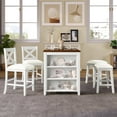 thumbnail image 1 of Harper & Bright Designs Counter Height Dining Table Set for 4, Wood Bar Table with Storage shelf and 2 stools & 2 Chairs for Small Places, White, 1 of 18