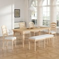 Churanty Farmhouse Extendable Dining Table Set with Bench for 6