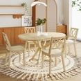 thumbnail image 1 of Churanty Farmhouse 5 Piece Modern Rubberwood Dining Table Set, Espresso, 1 of 17