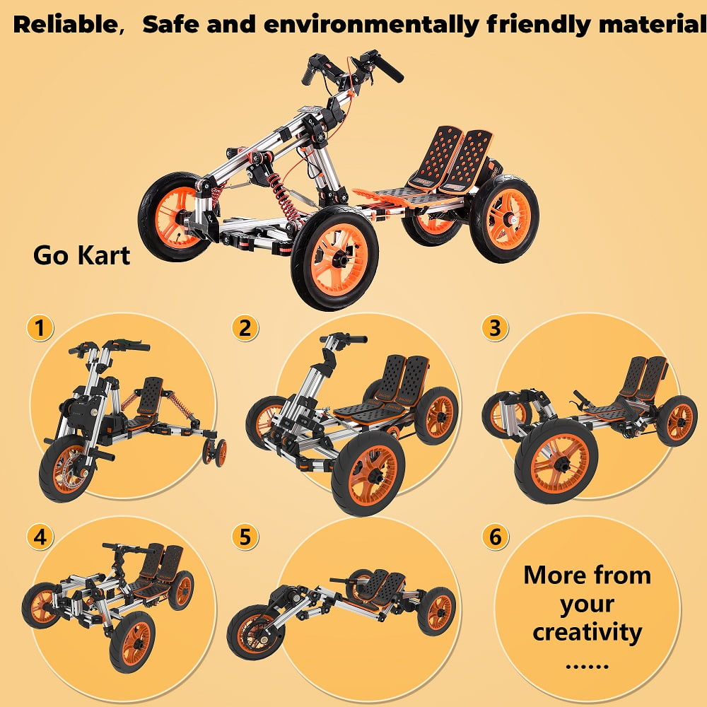 Harper & Bright Designs Kids Electric Go Kart Modular Design High