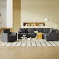 thumbnail image 1 of Churanty L Shaped Couch Sectional Sofa Set with Modular Sofa and Swivel Accent Chair,Living Room Furniture Sets,Gray, 1 of 12