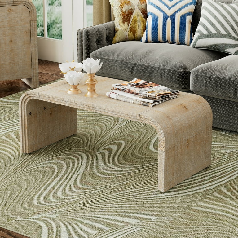 Harper & Bright Designs Minimalist Coffee Table with Curved