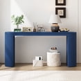 thumbnail image 1 of Harper & Bright Designs Modern Fluted Console Table Curved Sofa Table Narrow Entryway Table with Vertical Stripe for Entrance Hallway Living Room, Navy, 1 of 11