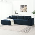 thumbnail image 1 of Harper & Bright Designs Modern Modular Cloud Sofa, Chenille Sectional Sofa with Ottoman, U Shaped Convertible Sofa for Living Room, Dark Blue, 1 of 20