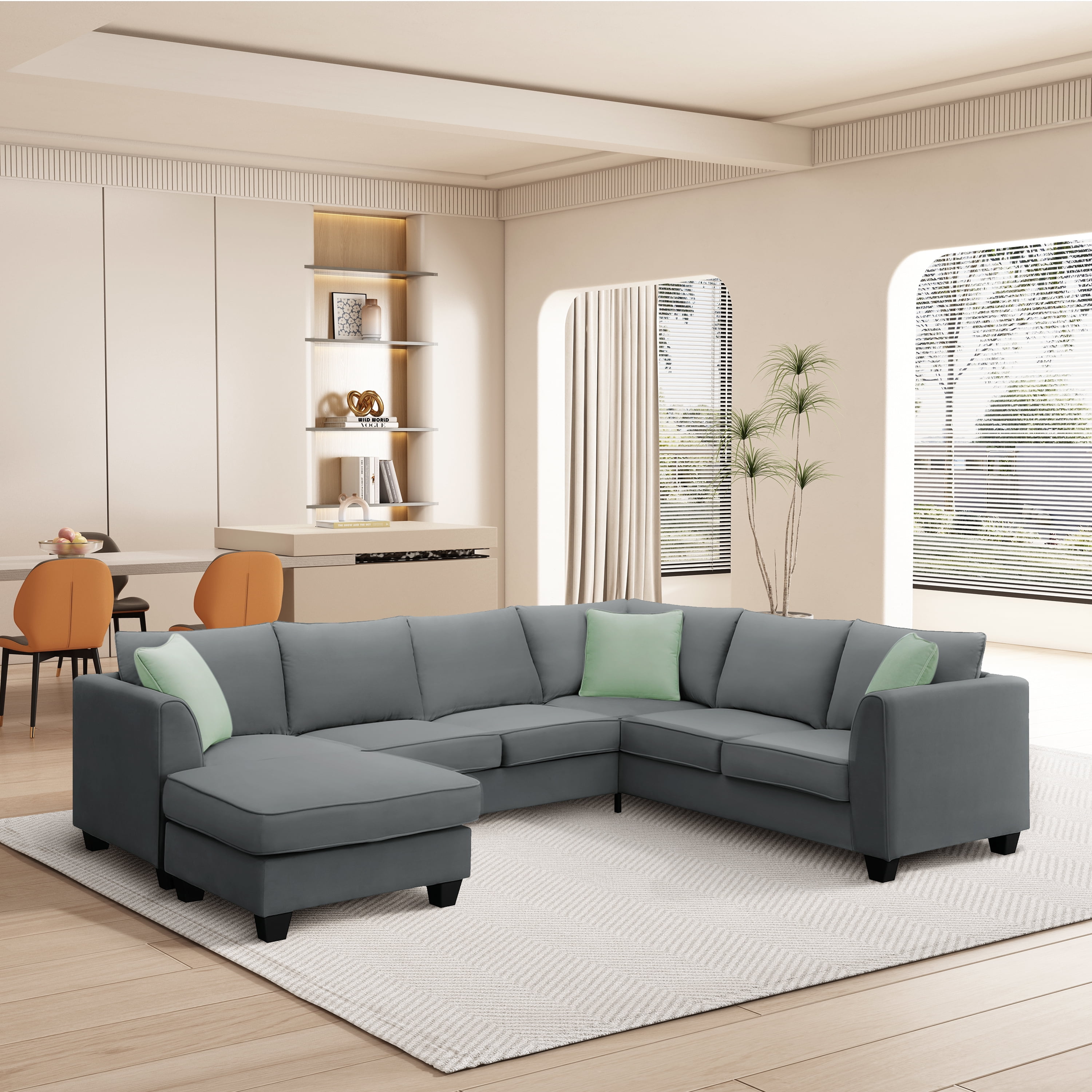 Corner 6 seater sofa sales