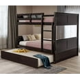 thumbnail image 1 of Harper & Bright Designs Pine Wood Bunk Bed Removable, Full-Over-Full, Espresso, 1 of 8