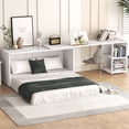 thumbnail image 1 of Harper & Bright Designs Queen Murphy Bed with Rotable Desk, Foldable Wall Bed Frame, White, 1 of 17