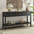 thumbnail image 1 of Harper & Bright Designs Rustic Console Table with Drawer, Contemporary Long Sofa Table Entryway Table with Shelf, Entrance Table for Entryway Hallway Living Room, Black, 1 of 16
