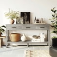thumbnail image 1 of Harper & Bright Designs Rustic Console Table with Drawer, Contemporary Long Sofa Table Entryway Table with Shelf, Entrance Table for Entryway Hallway Living Room, Gray, 1 of 15