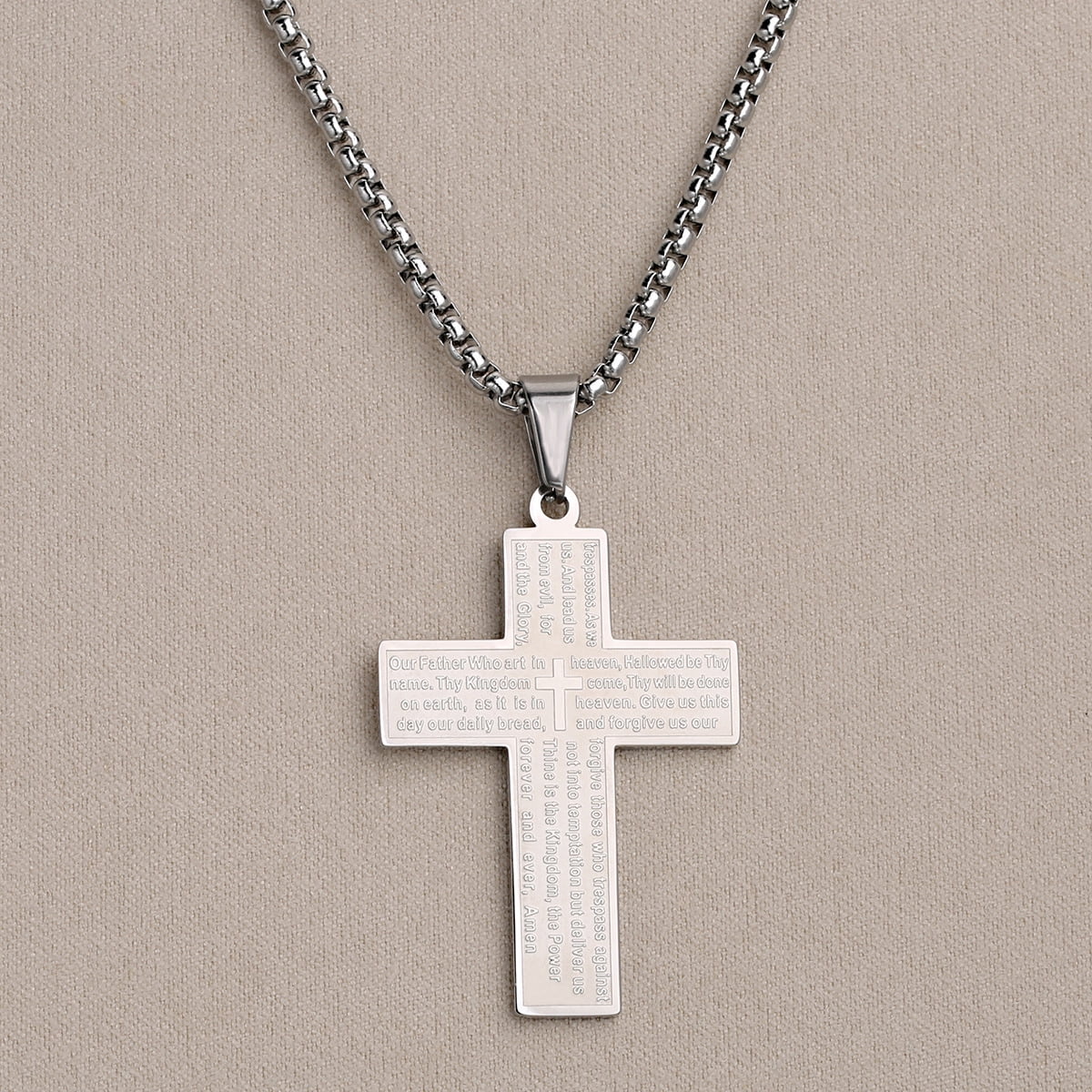 Church Baptism Wood Cross Pendant Necklaces for Men Bible 14K Yellow ...